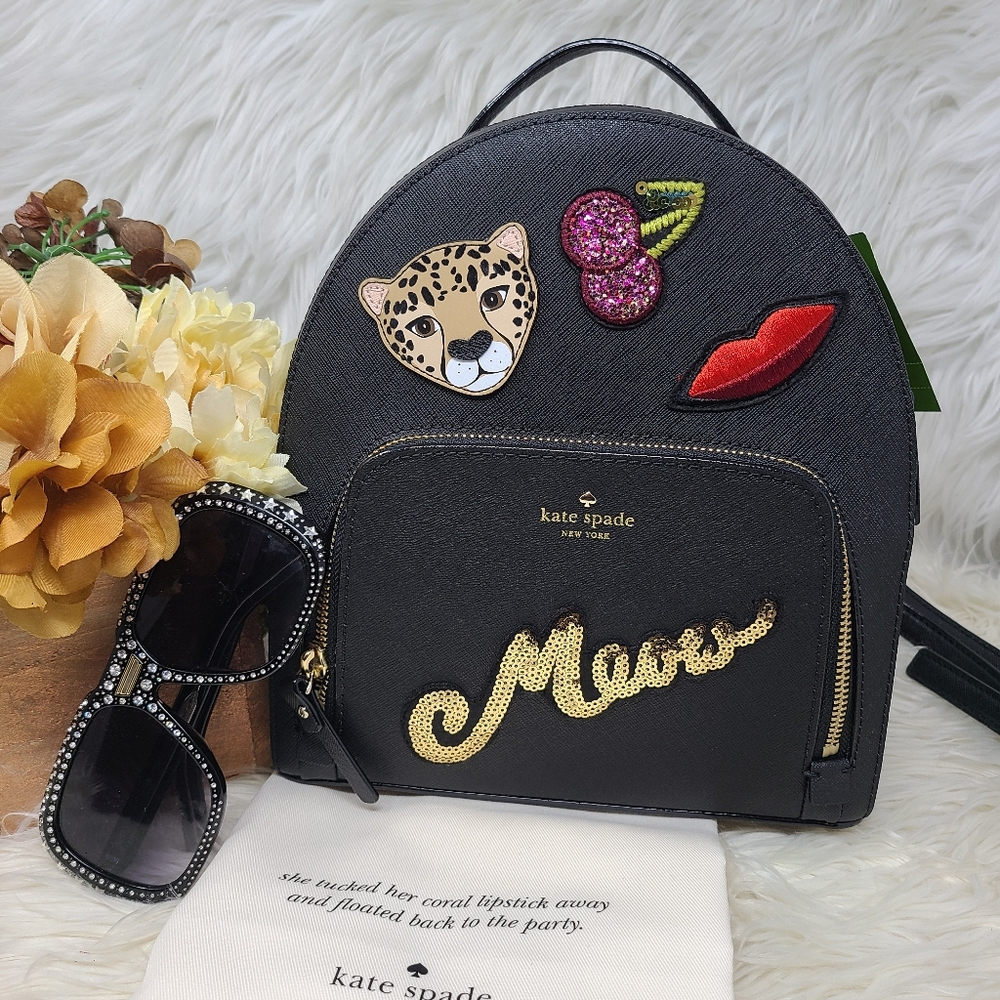 Kate spade wild leopard mini back pack - Picture 4 of 5